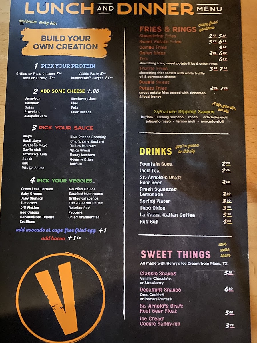 Village Burger Bar Menu - Image 3