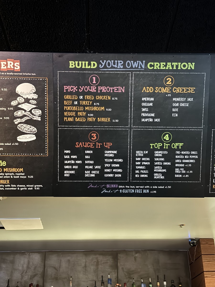 Village Burger Bar Menu - Image 4