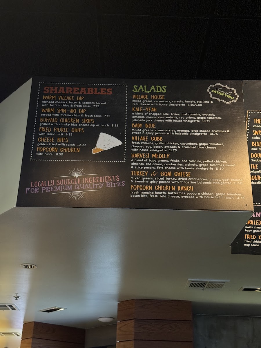 Village Burger Bar Menu - Image 5