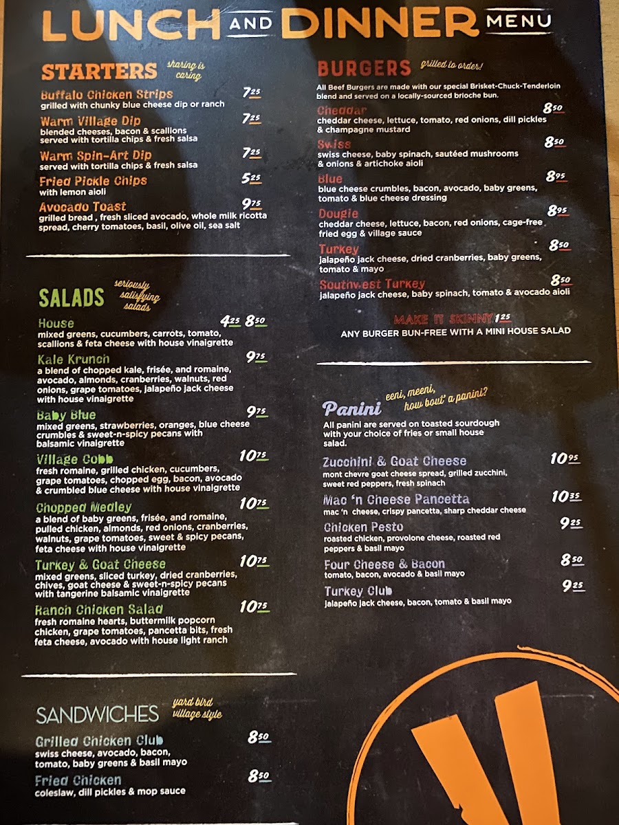 Village Burger Bar Menu - Image 6